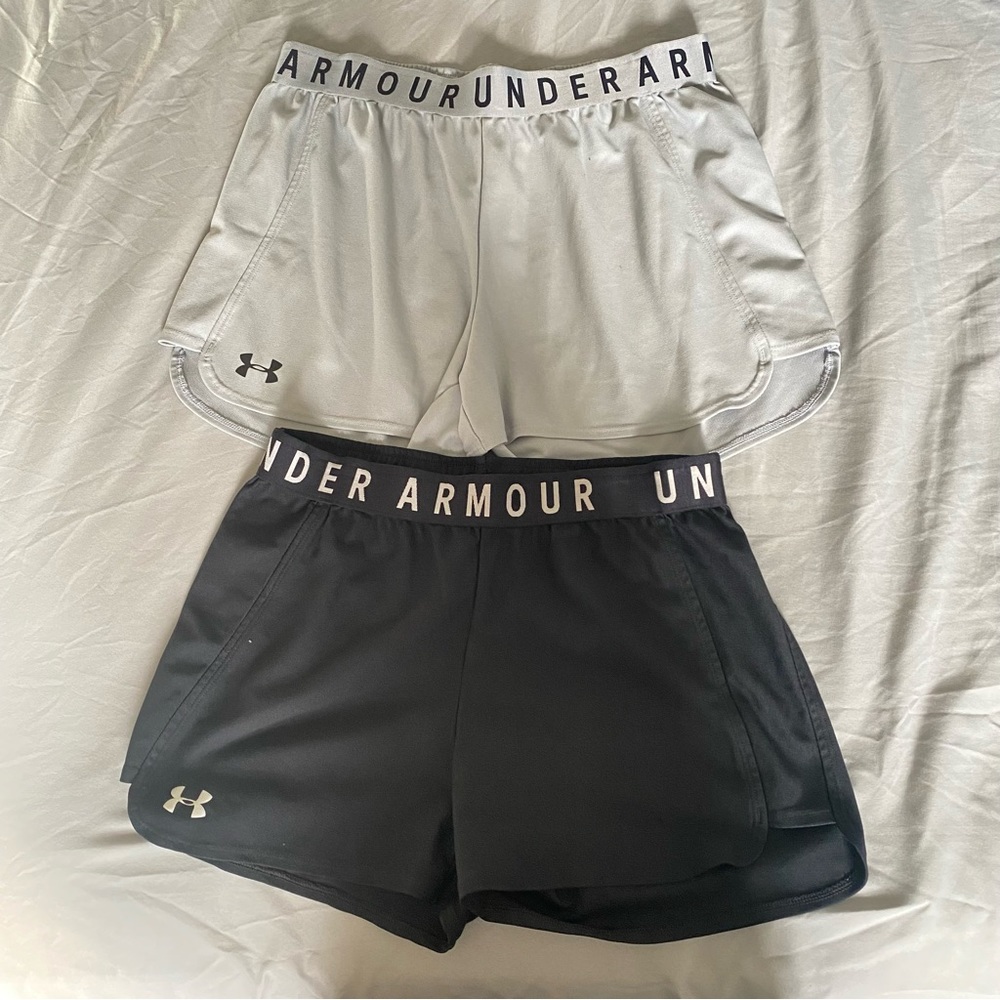 Under Armour shorts- black and grey- size medium